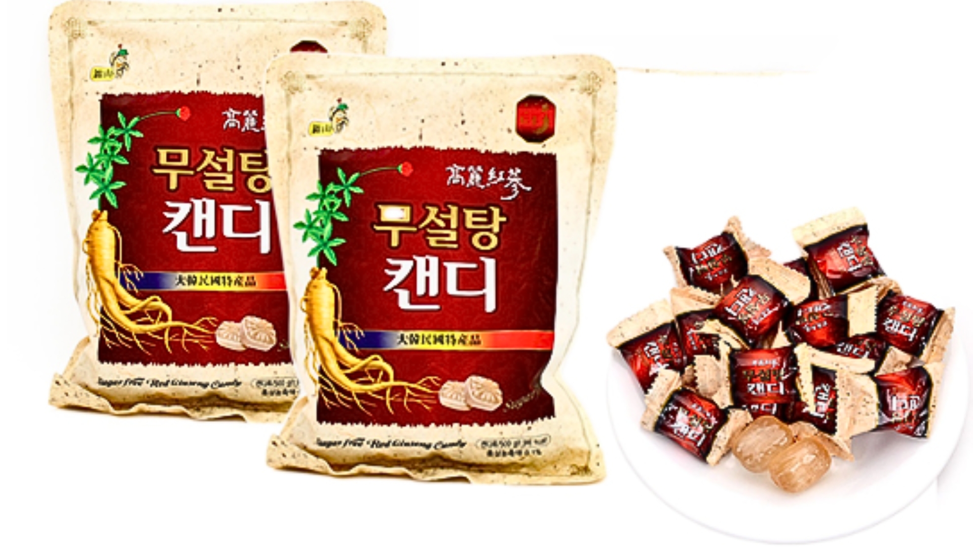 Kẹo sâm không đường Hàn Quốc gói 500g – Kẹo hồng sâm Korea chính hãng 3 - hanghanchinhhang.vn Kẹo sâm không đường Hàn Quốc gói 500g