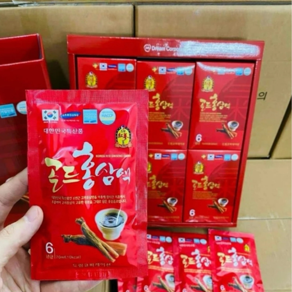 Nước hồng sâm 6 năm tuổi hộp 30 gói x 70ml – Nước sâm chén Hàn Quốc chính hãng 7 - hanghanchinhhang.vn Nước hồng sâm 6 năm tuổi hộp 30 gói x 70ml – Nước sâm chén hàn quốc chính hãng