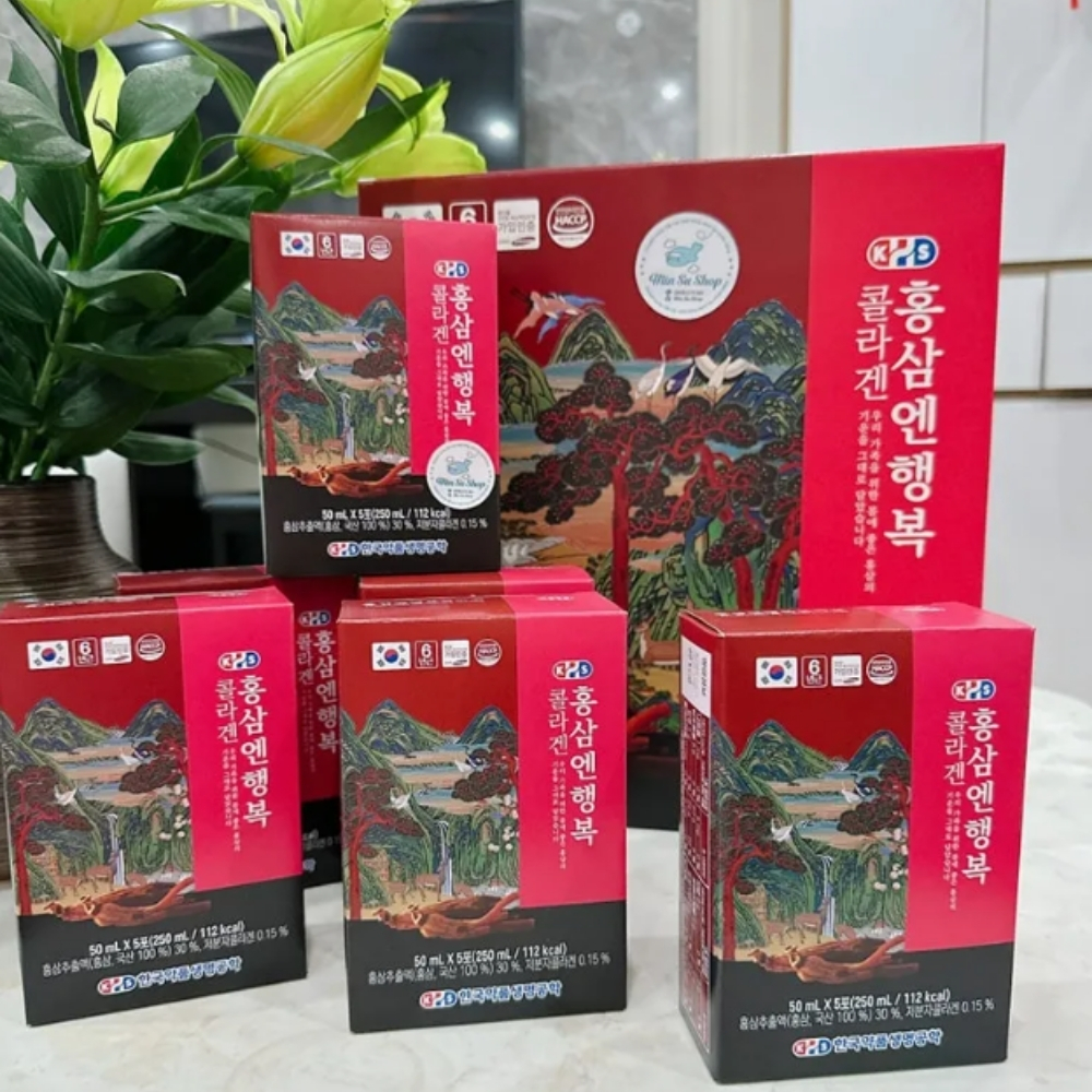 Nước hồng sâm Collagen Đông trùng hạ thảo Hàn Quốc hộp 30 gói x 50ml 7 - hanghanchinhhang.vn Nước hồng sâm Collagen Đông trùng hạ thảo Hàn Quốc