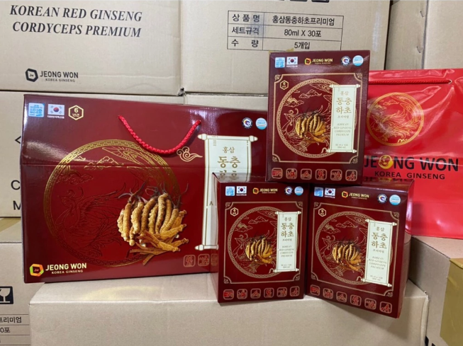 Nước hồng sâm Đông trùng hạ thảo Jeong Won xách 30 gói x 80ml 6 - hanghanchinhhang.vn Nước hồng sâm đông trùng hạ thảo Jeong Won – Nâng cao sức khỏe toàn diện cho gia đình bạn