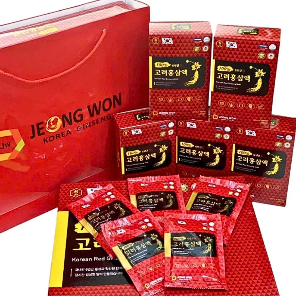 Nước hồng sâm Jeong Won Hàn Quốc nguyên chất hộp 30 gói x 80ml 1 - hanghanchinhhang.vn Nước hồng sâm Jeong Won Hàn Quốc