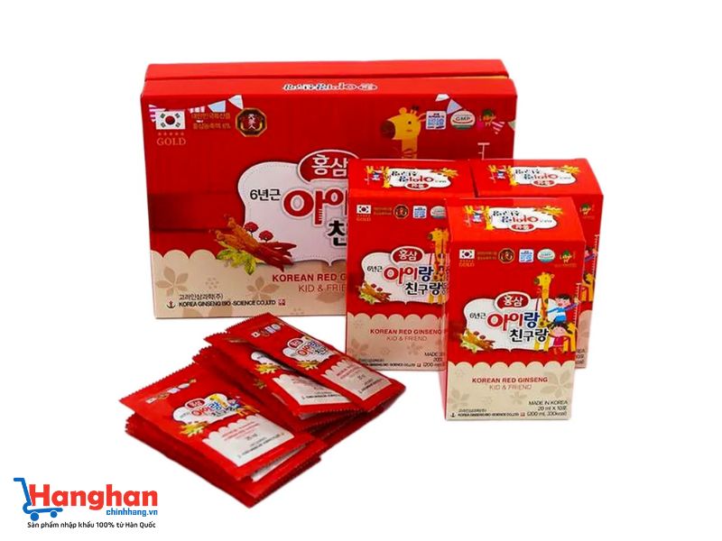 Nước hồng sâm cho trẻ em